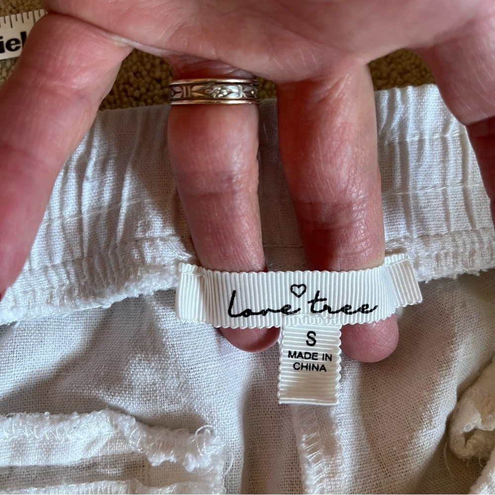 Love Tree ankle cropped linen blend pants - Picture 7 of 9